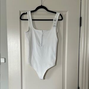 Abercrombie White Body Suit Large NWT